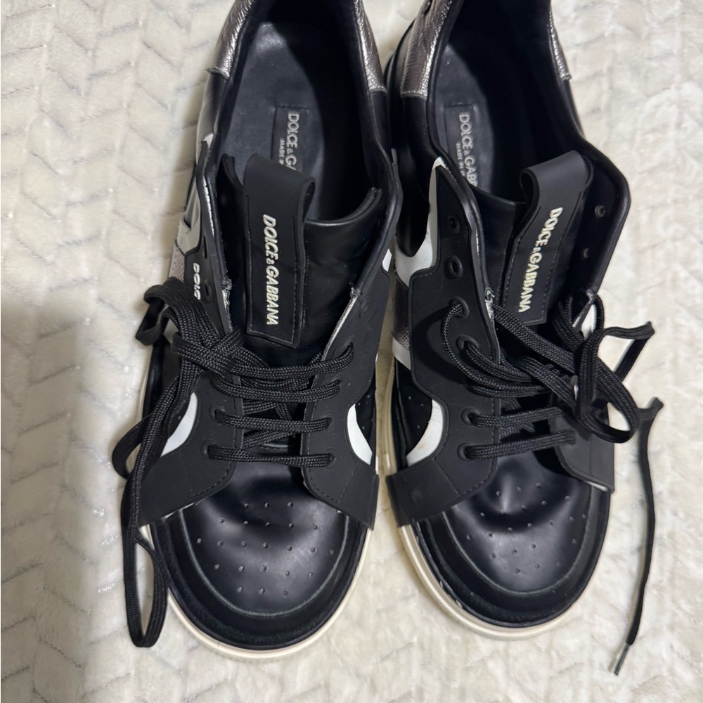 Dolce & Gabbana Black and Silver Sneakers - Picture 6 of 15